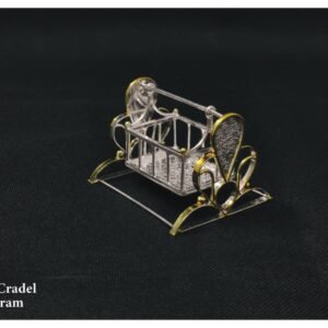 Miniature Pure Silver Baby Cradle