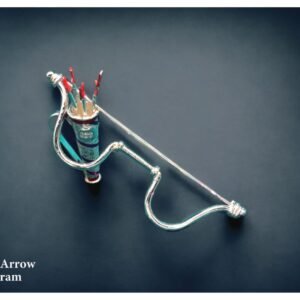Miniature Pure Silver Bow and Arrow