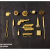 Miniature Pure Silver Cracker Set Gold plated