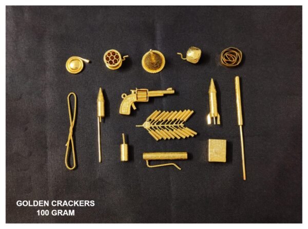 Miniature Pure Silver Cracker Set Gold plated