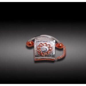 Miniature Pure Silver Telephone
