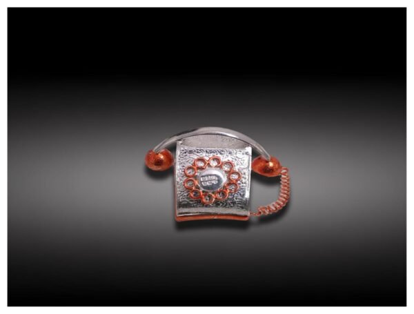 Miniature Pure Silver Telephone