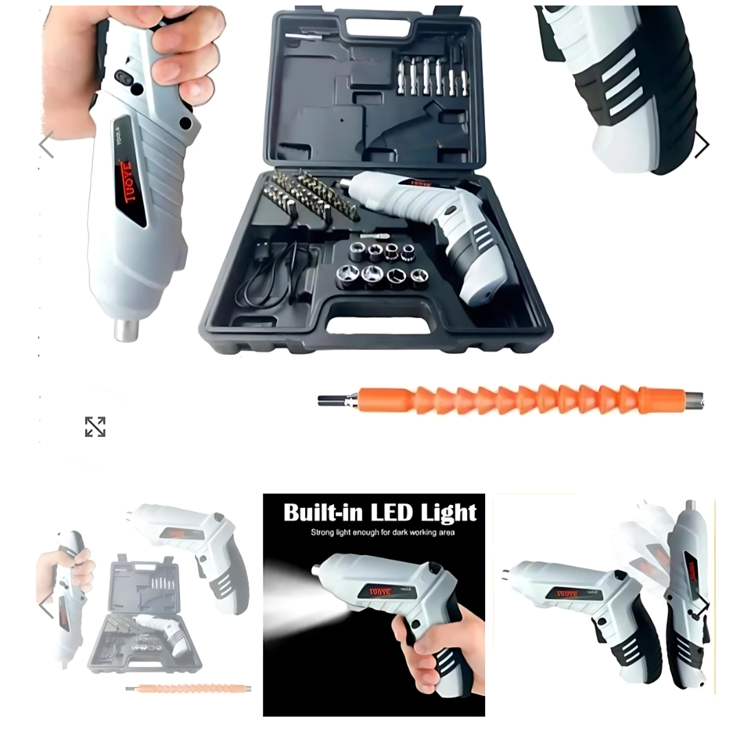 Battery Powered Screwdriver white
