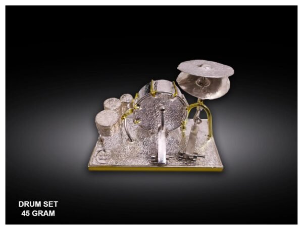 Miniature Pure Silver Drum Set