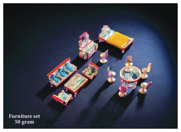 Miniature Pure Silver Furniture set