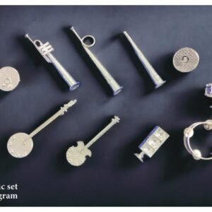 Miniature Pure Silver Music Set