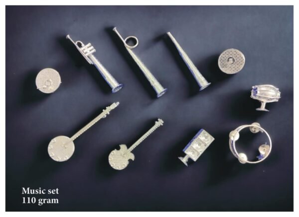 Miniature Pure Silver Music Set