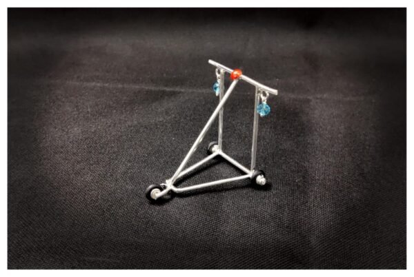 Miniature Pure Silver push type Walker